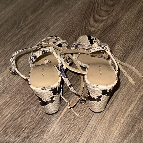 Ann Taylor Women's Snakeskin Strappy Heels - Picture 3 of 4